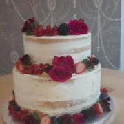semi naked cake