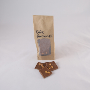 Vollmilchschokolade mit Rahmkaramellstückchen und Fleur de Sel