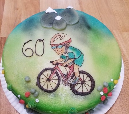 Geburtstagstorte mit Airbrushbild