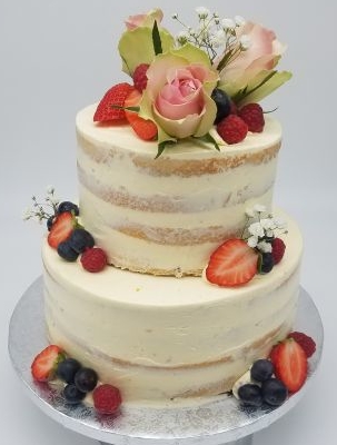 Hochzeitstorte Semi naked